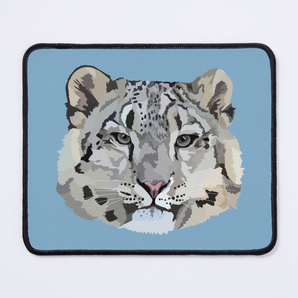 Item preview, S is for Snow Leopard, Snow Leopard Illustration – Majestic Big Cat Art for Wildlife Lovers designed and sold by PrettylittlepastelUk.