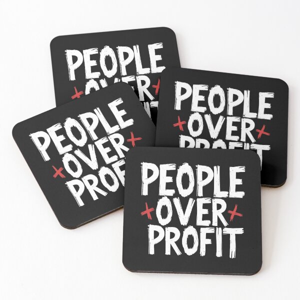 Item preview, People Over Profit Anti Corporate designed and sold by DomTeesHaven.