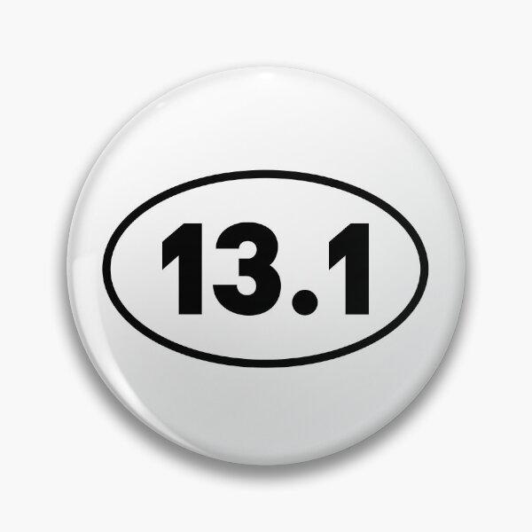 Item preview, 13.1 Half Marathon Running Oval Bumper designed and sold by PixVib.