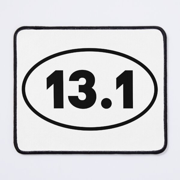 Item preview, 13.1 Half Marathon Running Oval Bumper designed and sold by PixVib.