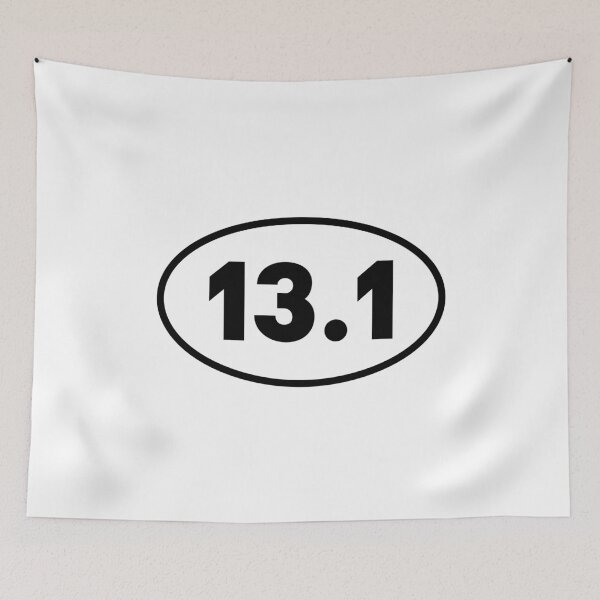 Item preview, 13.1 Half Marathon Running Oval Bumper designed and sold by PixVib.