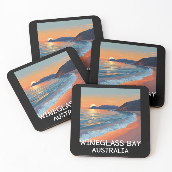 Item preview, Wineglass Bay - Australia (with White Lettering) designed and sold by VelvetRoom.