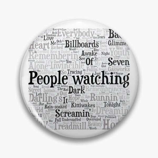 Item preview, People Watching - Sam Fender Lyric Cloud designed and sold by Bendav371.
