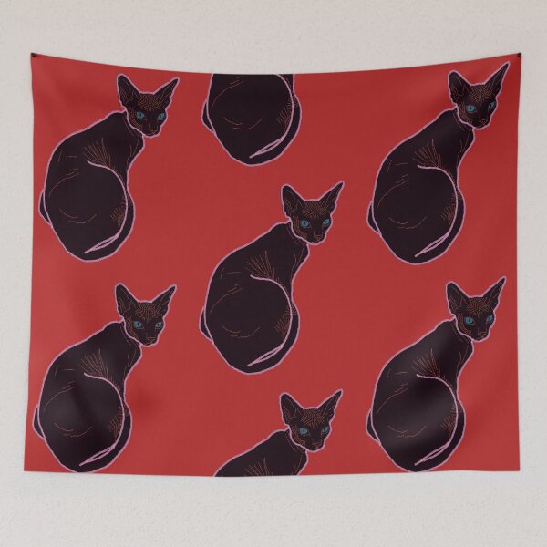Item preview, Black Sphynx Cat designed and sold by turddemon.