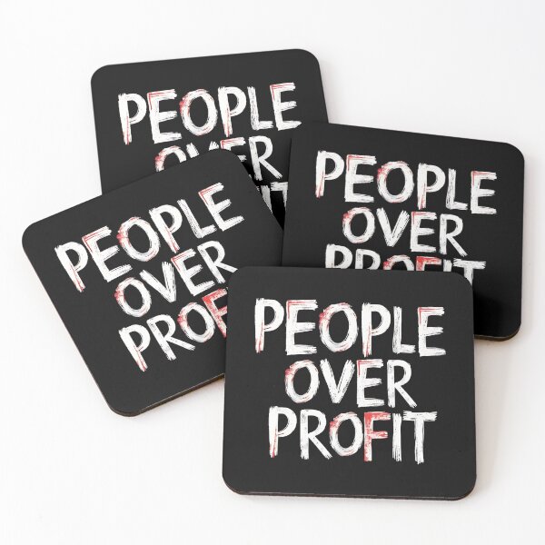 Item preview, People Over Profit Anti Corporate designed and sold by DomTeesHaven.