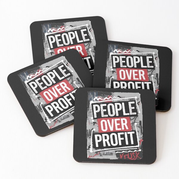 Item preview, People Over Profit Anti Corporate designed and sold by DomTeesHaven.