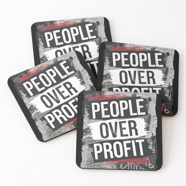 Item preview, People Over Profit Anti Corporate designed and sold by DomTeesHaven.