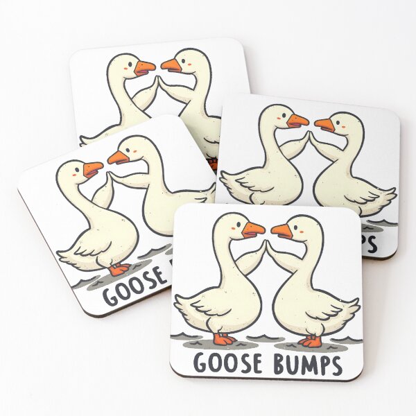 Item preview,  A playful design of two geese facing each other with the phrase "Goose Bumps" designed and sold by Moad Fahim.