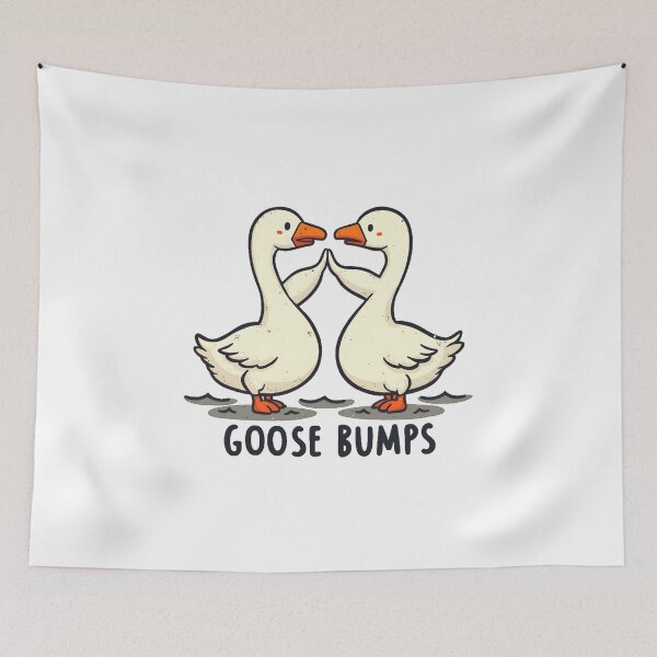 Item preview,  A playful design of two geese facing each other with the phrase "Goose Bumps" designed and sold by Moad Fahim.