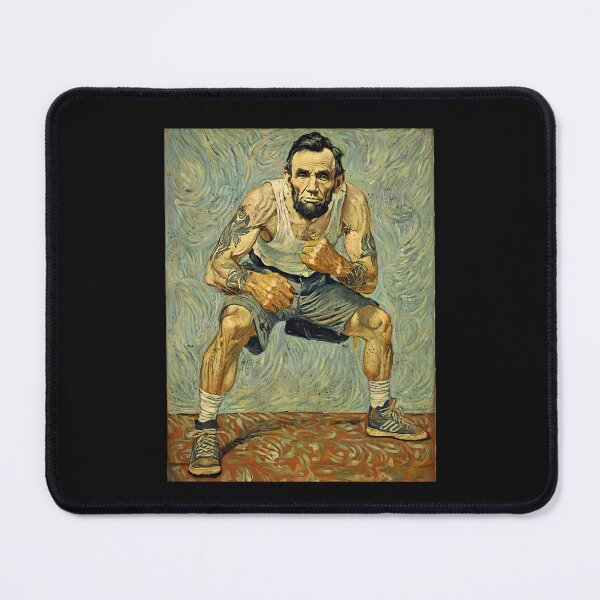Item preview, Vintage Tattooed Abraham Lincoln Van Gogh Style MMA Art designed and sold by Mystikos Art.
