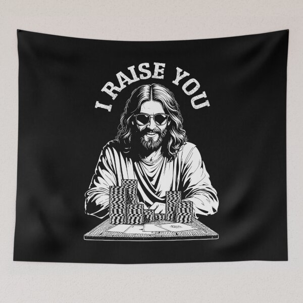 Item preview, Jesus Poker Player Funny Raise You Gambler Lucky Lord Christ designed and sold by GrandeDuc.