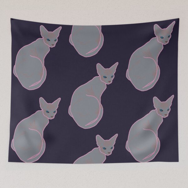 Item preview, Grey Sphynx Cat designed and sold by turddemon.