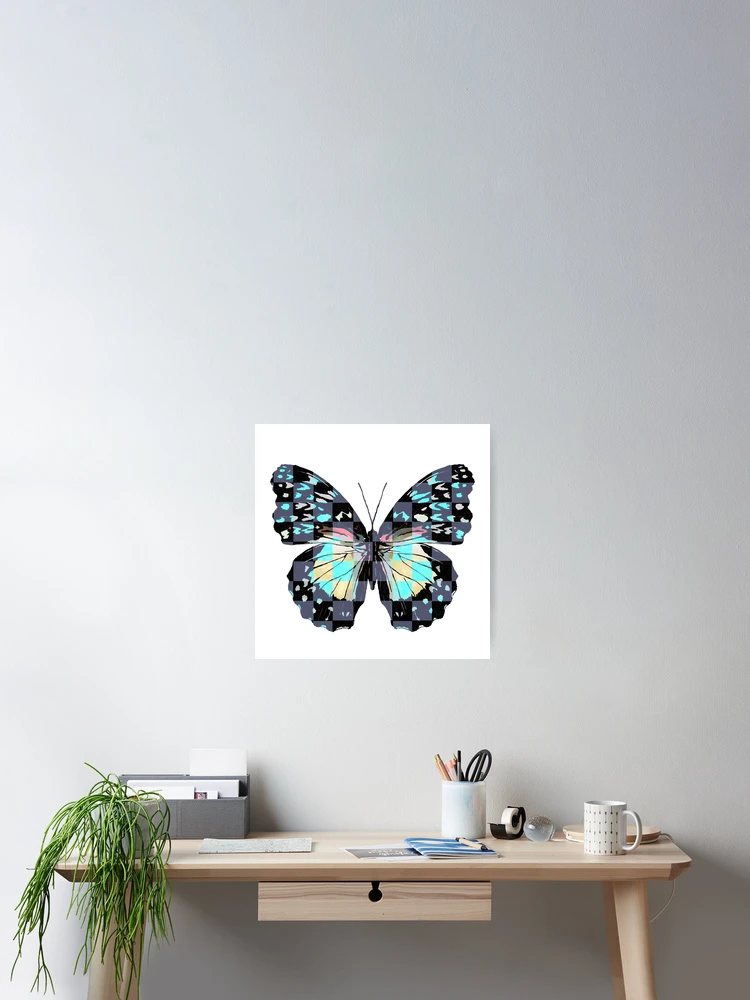 Thumbnail 2 of 3, Poster, Checkerboard Butterfly designed and sold by RDevane.