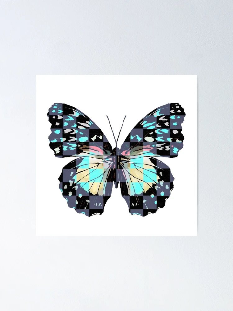 Thumbnail 1 of 3, Poster, Checkerboard Butterfly designed and sold by RDevane.