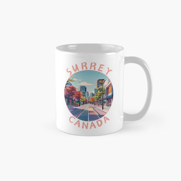 Item preview, Surrey in British Columbia Canada Retro Travel Art Emblem designed and sold by MaateoDesign.