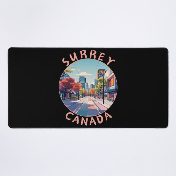 Item preview, Surrey in British Columbia Canada Retro Travel Art Emblem designed and sold by MaateoDesign.