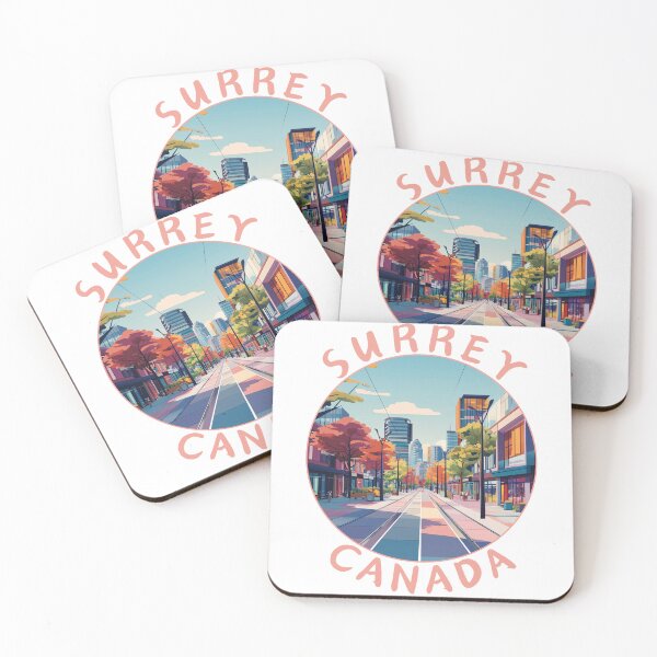 Item preview, Surrey in British Columbia Canada Retro Travel Art Emblem designed and sold by MaateoDesign.
