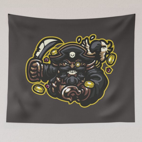 Item preview, Pirate with his sword and a parrot on his back designed and sold by MerlinWear.