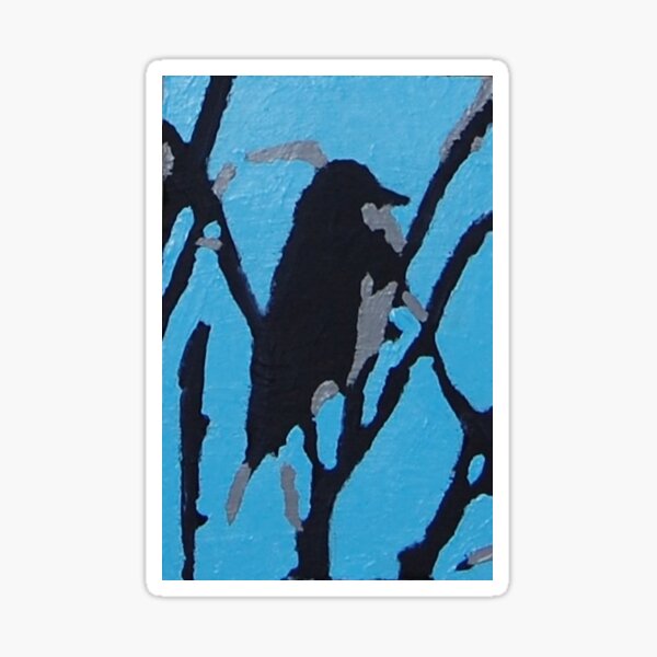 A bird looking at a new horizon Sticker