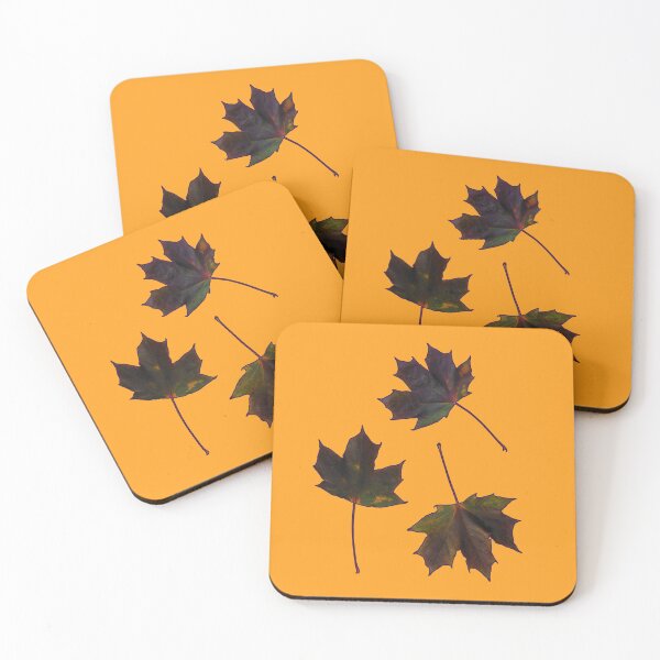 Item preview, Purple Maple Leaves With Orange & Green Accent – Autumn Nature Design designed and sold by TheSassyNoble.