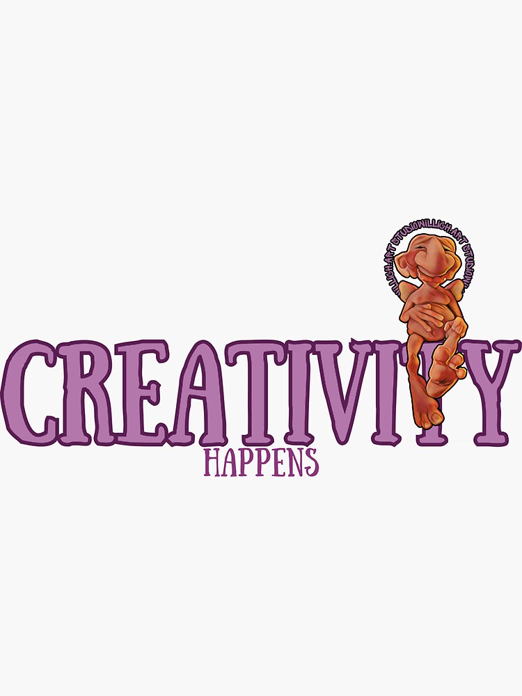 Thumbnail 3 of 3, Sticker, Creativity Happens designed and sold by jillwilli.
