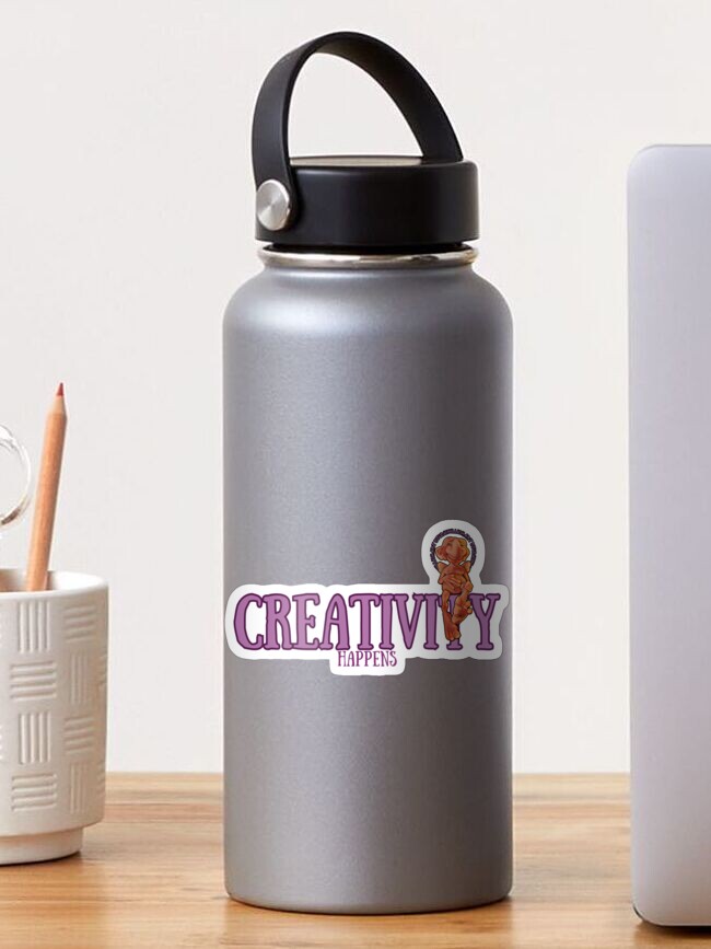Thumbnail 1 of 3, Sticker, Creativity Happens designed and sold by jillwilli.