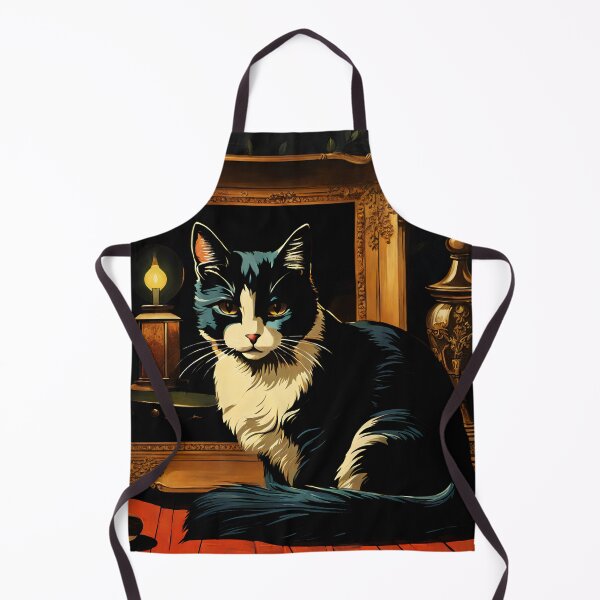 Item preview, Vintage Cat Art: Black and White Cat in a Gothic Setting | Animal Art | Gothic Art | Cat Art | Vintage Cat Illustration designed and sold by UnhingedBird.