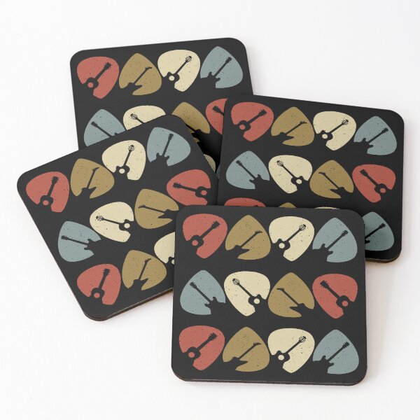 Item preview, Guitar picks retro pattern designed and sold by FatBirdie.