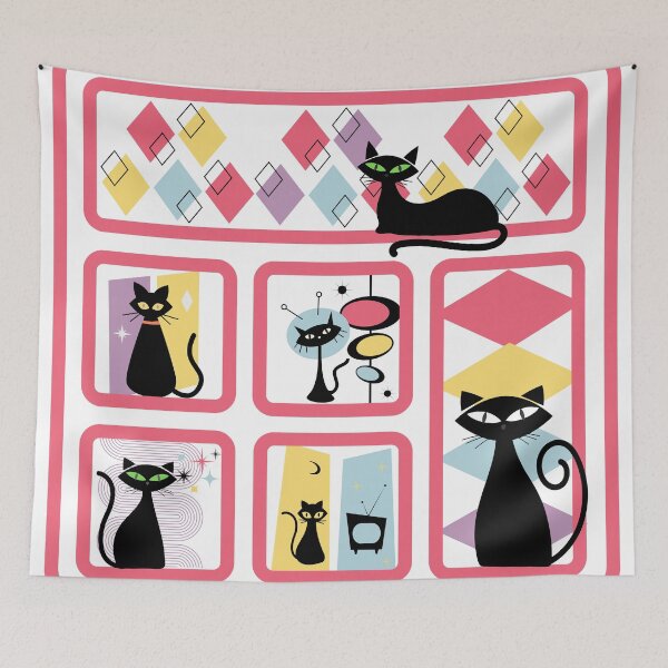 Item preview, Retro Cats designed and sold by TurquoiseBird.