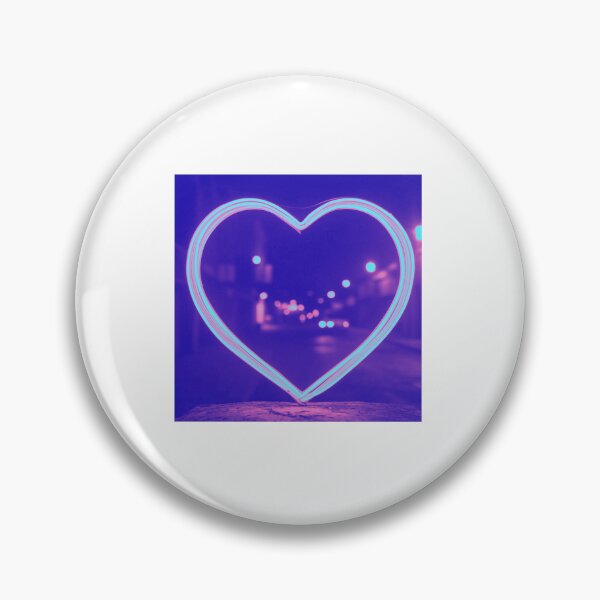 Item preview, Mesmerising Blue and Pink Love Heart Light Artwork designed and sold by GrizzlyCollective.