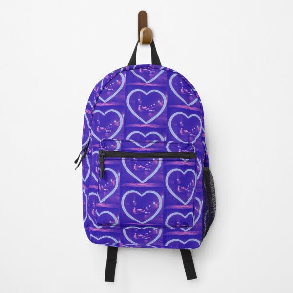 Item preview, Mesmerising Blue and Pink Love Heart Light Artwork designed and sold by GrizzlyCollective.