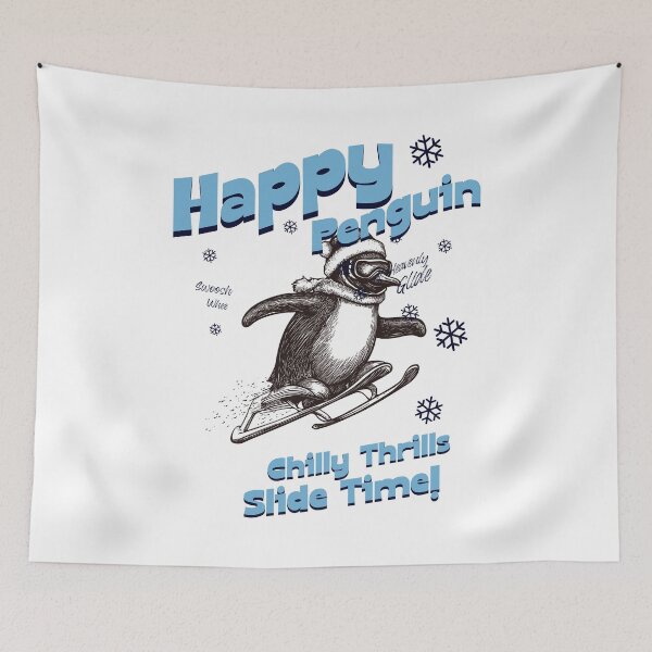 Item preview, Cute Skiing Penguin on Heavenly Mountain designed and sold by ElegantPlanet ⭐⭐⭐⭐⭐.