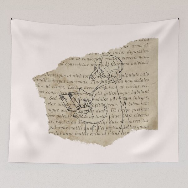 Item preview, Reader on vintage newspaper designed and sold by Neadoodles.