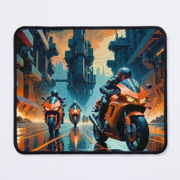 Item preview, Cyberpunk Motorcycle Riders Superbike V's Superbike designed and sold by Ink Art Design.