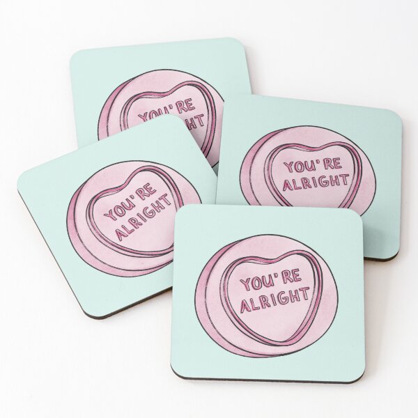 Item preview, You're Alright Love Hearts Sweet designed and sold by Zsofi Makes.
