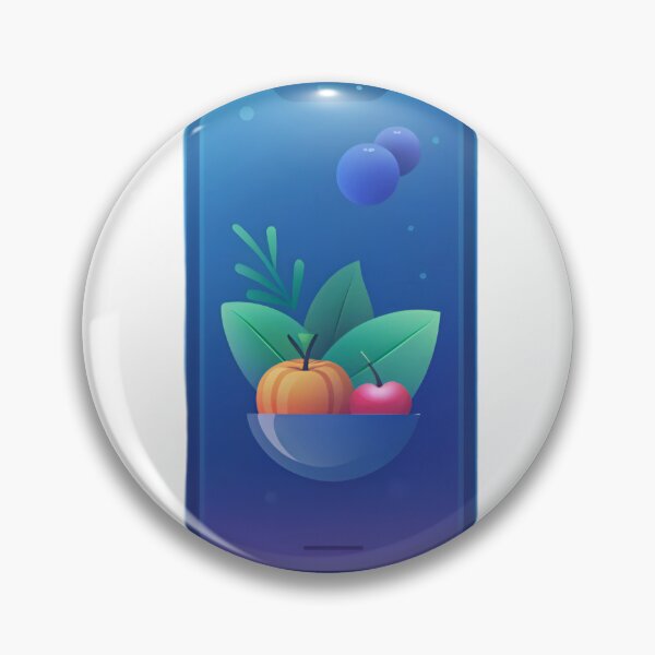Item preview, Stylized Smartphone with Fruit Bowl Illustration on Gradient Background designed and sold by Creative88Art.
