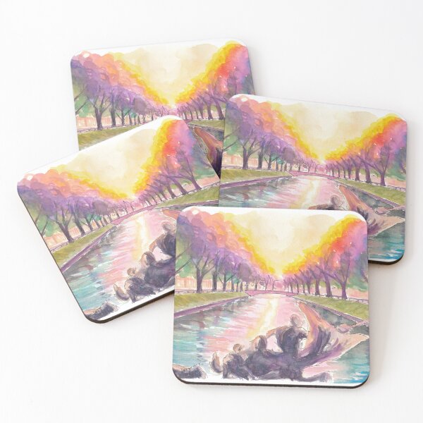 Item preview, Duesseldorf Reflections Along Königsallee and Stadtgraben Canal designed and sold by artshop77.