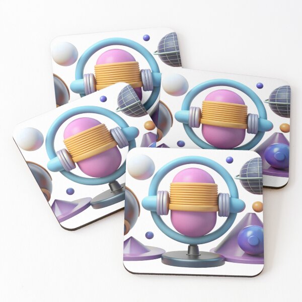 Item preview, Futuristic 3D Microphone Design with Geometric Elements designed and sold by Creative88Art.