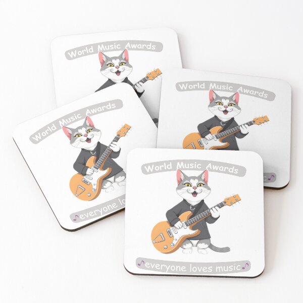 Item preview, Cat who loves music and plays the guitar designed and sold by GiCapgraphics.