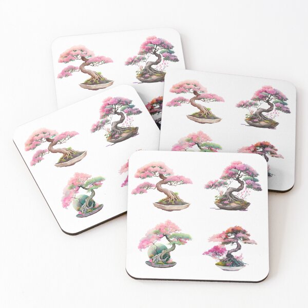 Item preview, bonsai trees in pastel designed and sold by seahorse crossing.