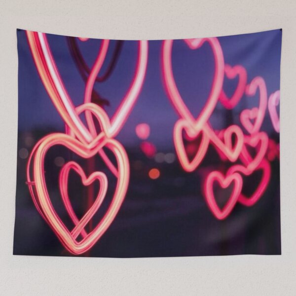 Item preview, Vibrant Neon Light Love Hearts Design designed and sold by GrizzlyCollective.