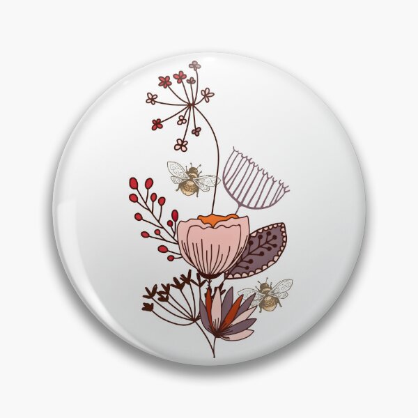 Item preview, Flower and bees  designed and sold by PrettyDecor.