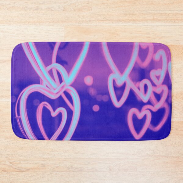 Item preview, Blue and Pink Neon Love Hearts Design designed and sold by GrizzlyCollective.