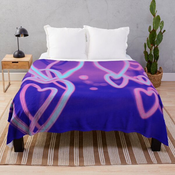 Item preview, Blue and Pink Neon Love Hearts Design designed and sold by GrizzlyCollective.