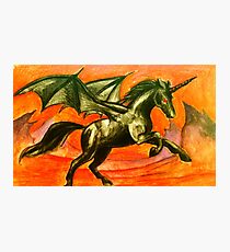 Demon Unicorn Photographic Print