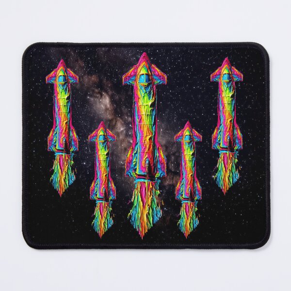 Item preview, Neon Meltdown Starship – Psychedelic Rocket Art designed and sold by SHHCreations.