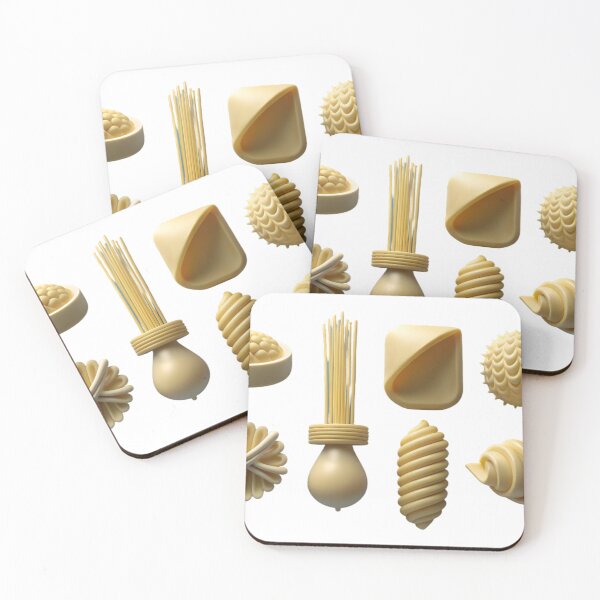 Item preview, Intricately Designed Pasta Shapes on a Black Background designed and sold by Creative88Art.