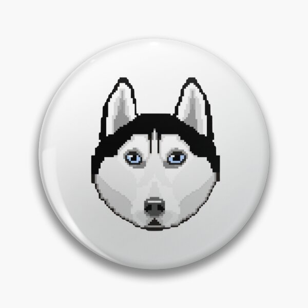 Item preview, Stylized Husky Face in Pixels designed and sold by K1llexx.