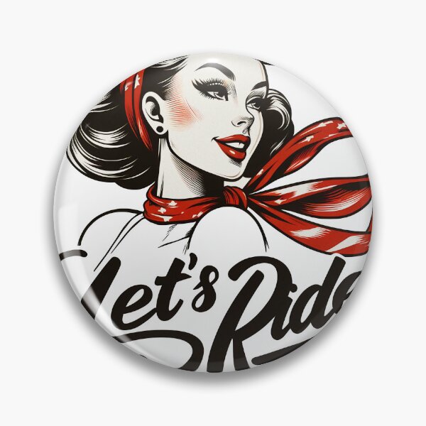 Item preview,  Let’s Ride – Retro Pin-Up Style Design designed and sold by Colorten.