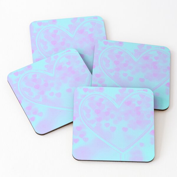 Item preview, Neon Blue and Pink Love Hearts designed and sold by GrizzlyCollective.